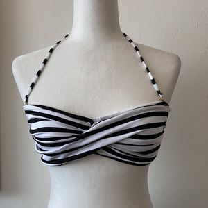 Mossimo Black & White Strapless Bikini Top